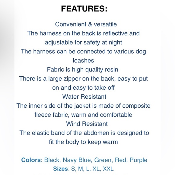 🎉HP🎉 NWT Fashion Sports “Small” Winter Dog Coat - Picture 11 of 13